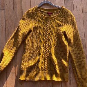 Mustard cable knit sweater